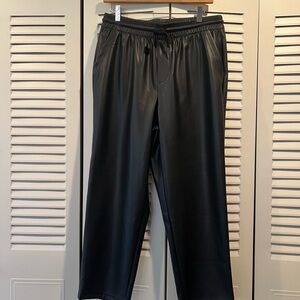 Faux Black Leather Pants
